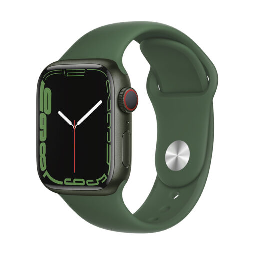 ⁦Apple Watch Series 7 GPS + Cellular, 41mm Aluminium Case Sport Band - Regular - Midnight Aluminium Case with Midnight Sport Band - Regular⁩ – תמונה ⁦9⁩