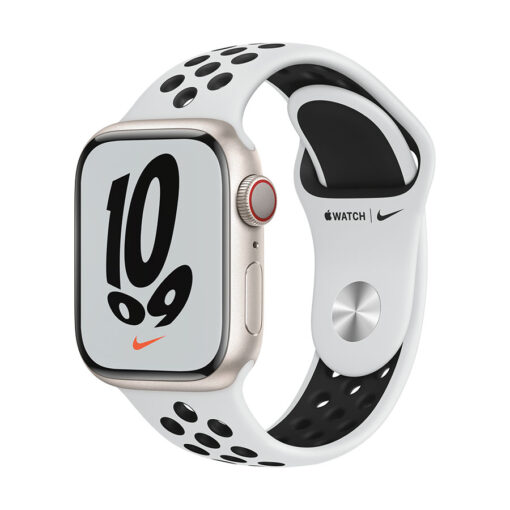 ⁦Apple Watch Nike Series 7 GPS + Cellular, 41mm Aluminium Case with Nike Sport Band - Regular⁩ – תמונה ⁦3⁩