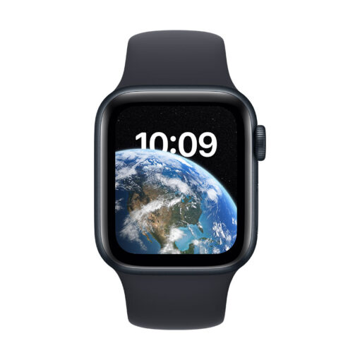 ⁦Apple Watch SE GPS + Cellular 40mm Aluminium Case with Sport Band - Regular - Apple Watch SE GPS + Cellular 40mm Silver Aluminium Case with White Sport Band - Regular⁩ – תמונה ⁦2⁩