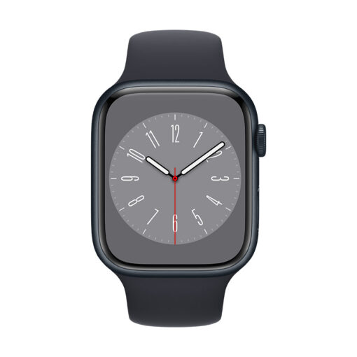 ⁦Apple Watch Series 8 GPS 45mm Aluminium Case with Sport Band - Regular - Apple Watch Series 8 GPS 45mm Silver Aluminium Case with White Sport Band - Regular⁩ – תמונה ⁦16⁩