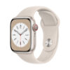 Apple Watch Series 8 GPS + Cellular 41mm Aluminium Case with Sport Band - Regular - Apple Watch Series 8 GPS + Cellular 41mm Silver Aluminium Case with White Sport Band - Regular