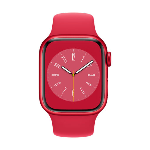 ⁦Apple Watch Series 8 GPS + Cellular 41mm Aluminium Case with Sport Band - Regular - Apple Watch Series 8 GPS + Cellular 41mm Starlight Aluminium Case with Starlight Sport Band - Regular⁩ – תמונה ⁦11⁩