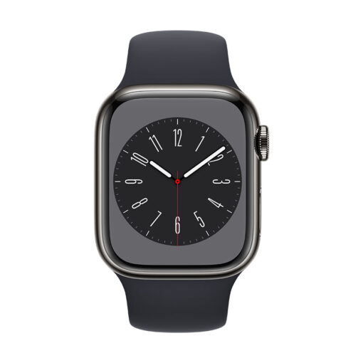 ⁦Apple Watch Series 8 GPS + Cellular 41mm Stainless Steel Case with Sport Band - Regular⁩ – תמונה ⁦11⁩