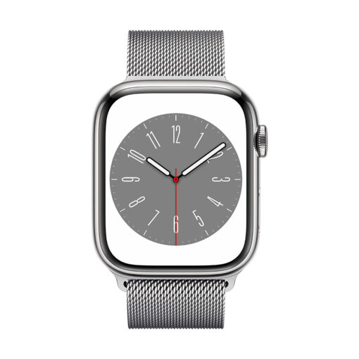 ⁦Apple Watch Series 8 GPS + Cellular 41mm Stainless Steel Case with Milanese Loop - Apple Watch Series 8 GPS + Cellular 41mm Graphite Stainless Steel Case with Graphite Milanese Loop⁩ – תמונה ⁦14⁩
