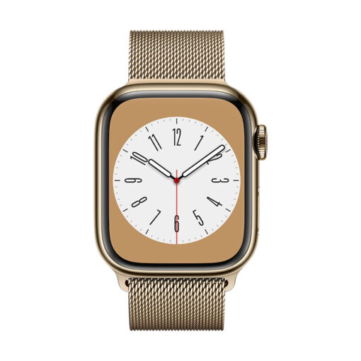 ⁦Apple Watch Series 8 GPS + Cellular 41mm Stainless Steel Case with Milanese Loop - Apple Watch Series 8 GPS + Cellular 41mm Graphite Stainless Steel Case with Graphite Milanese Loop⁩ – תמונה ⁦9⁩