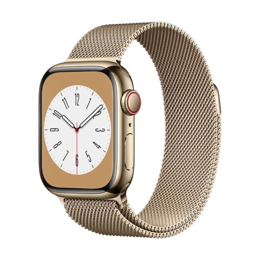 ⁦Apple Watch Series 8 GPS + Cellular 41mm Stainless Steel Case with Milanese Loop - Apple Watch Series 8 GPS + Cellular 41mm Graphite Stainless Steel Case with Graphite Milanese Loop⁩ – תמונה ⁦10⁩