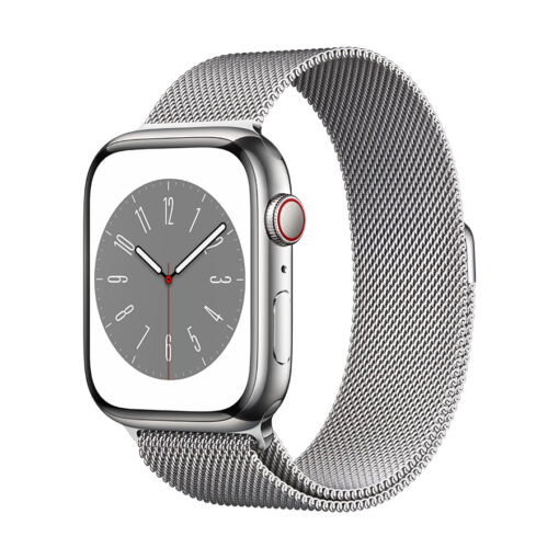 ⁦Apple Watch Series 8 GPS + Cellular 45mm Stainless Steel Case with Milanese Loop⁩ – תמונה ⁦15⁩