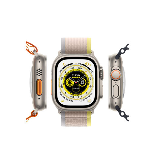 ⁦Apple Watch Ultra GPS + Cellular, 49mm Titanium Case with Trail Loop - M L - Apple Watch Ultra GPS + Cellular, 49mm Titanium Case with Black Gray Trail Loop - M L⁩ – תמונה ⁦13⁩