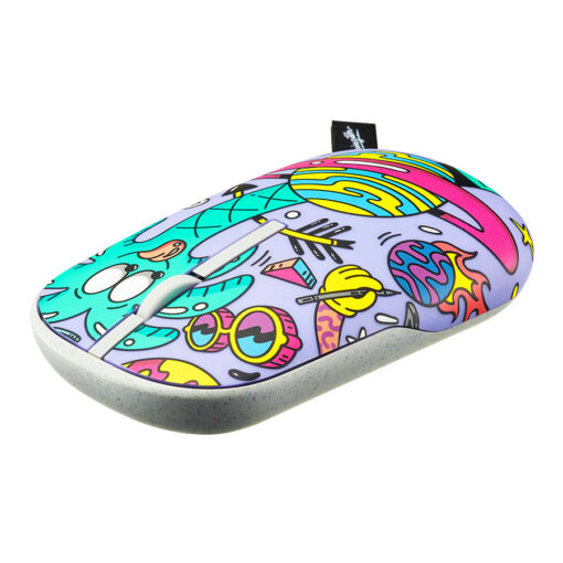 ⁦ASUS Marshmallow Mouse MD100 Steven Harrington Edition   BT 5   2.4GHz   Fun Palm Tree Caricature⁩ – תמונה ⁦3⁩