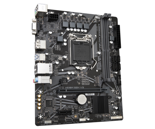 ⁦לוח דור 11 10 Gigabyte H510M S2H V3 LGA1200 VGA DVI HDMI⁩ – תמונה ⁦2⁩
