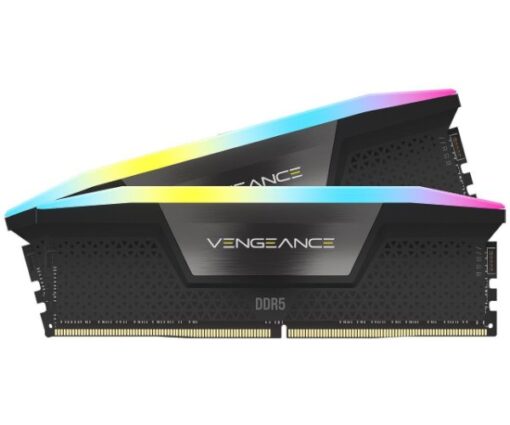 ⁦זכרון לנייח Corsair Vengeance RGB Black 16GB 2X8 5200MHz DDR5 C40⁩ – תמונה ⁦2⁩