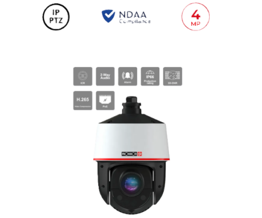 מצלמת IP ממונעת כולל זרוע PTZ POE 4MP )Provision Z4-25IPEN-4(IR