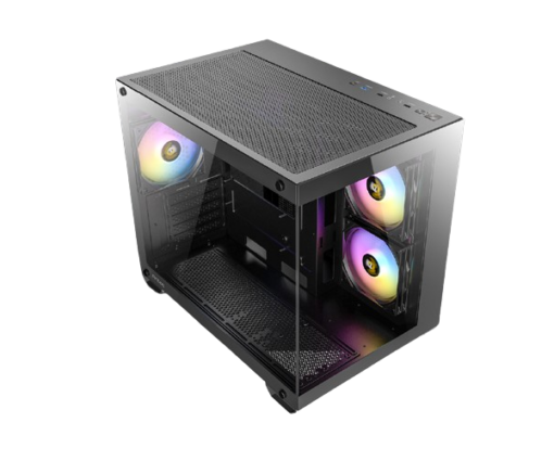 ⁦מארז Antec CX600M RGB Black Mini Tower tempered glass panel⁩ – תמונה ⁦2⁩