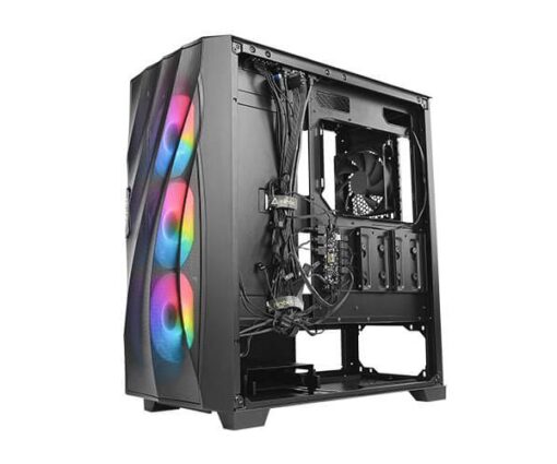 ⁦מארז ANTEC DF700 FLUX Tempered Glass RGB Mid tower Black Case⁩ – תמונה ⁦2⁩