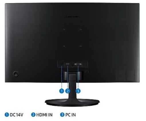 ⁦מסך מחשב קעור SAMSUNG 27 אינץ' FHD 100Hz 4ms FreeSync VGA HDMI באחריות יבואן רשמי 3 שנים⁩ – תמונה ⁦2⁩