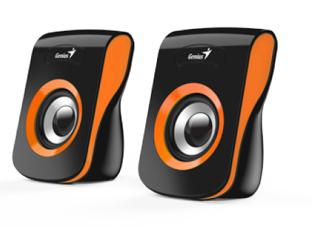 רמקולים למחשב Genius SP-Q180 – USB – 6W – פס כתום