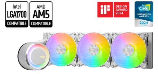 קירור נוזלי לבן למעבד  MSI MAG CORELIQUID E360 WHITE