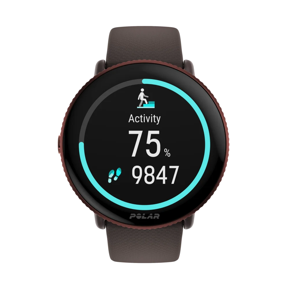 שעון כושר Polar Ignite 3 – מסך AMOLED מגע – GPS מובנה – עד 5 ימי סוללה – צבע חום-שנהב