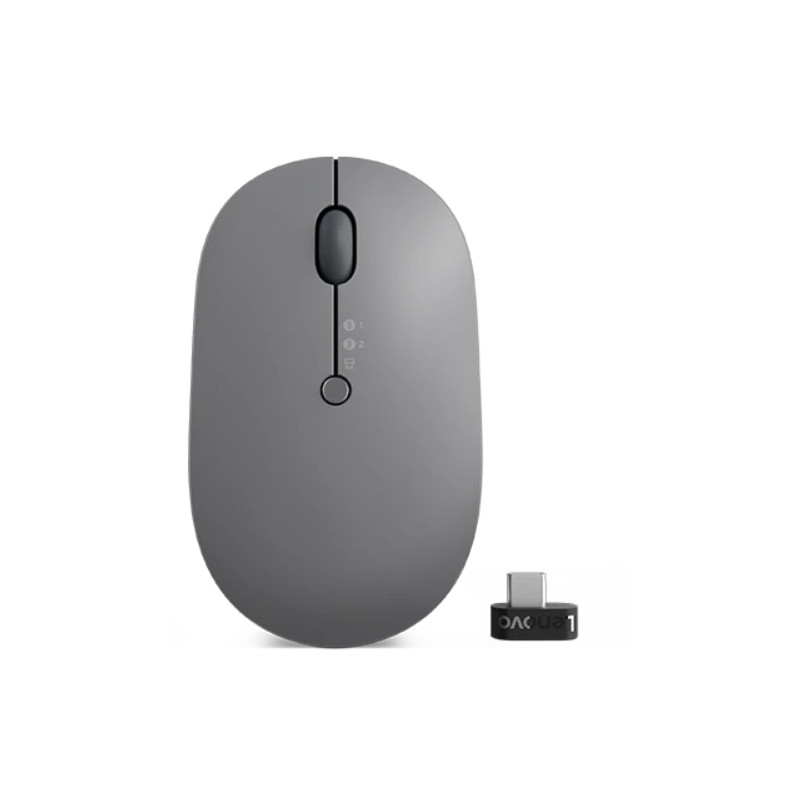 עכבר אלחוטי Lenovo Go USB-C – נטען – עד 2400 DPI – Storm Grey