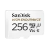 כרטיס זיכרון SanDisk High Endurance microSD 256GB מהיר ועמיד באחריות יבואן רשמי