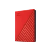 כונן קשיח חיצוני Western Digital 4TB MY PASSPORT אדום USB 3.0 מהיר עם הגנת סיסמא באחריות יבואן רשמי 3 שנים
