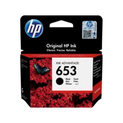 ראש דיו HP 653 שחור 3YM74AE למדפסות DeskJet Plus Ink Advantage 6075/6475/6478 באחריות יבואן רשמי