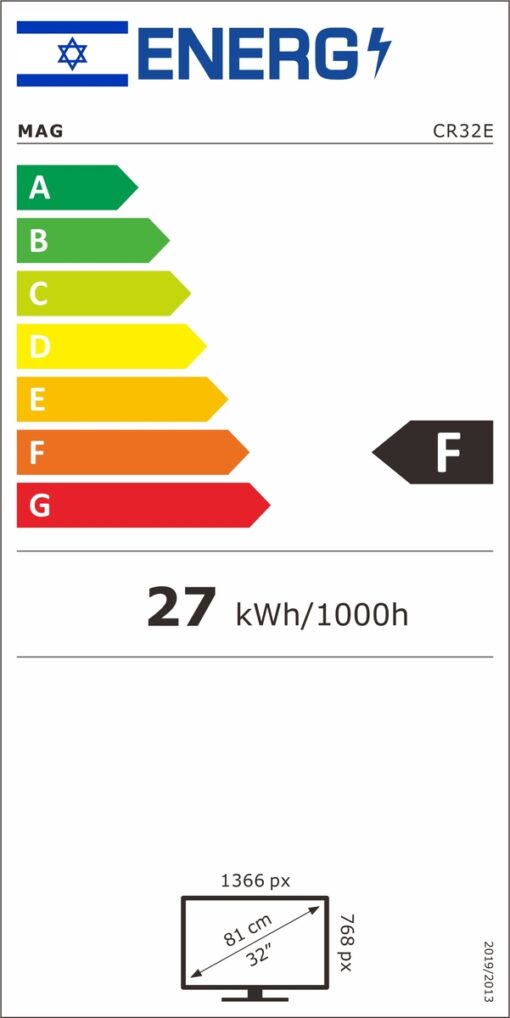 ⁦MAG 31.5” HD TV Model: CR32E⁩ – תמונה ⁦3⁩