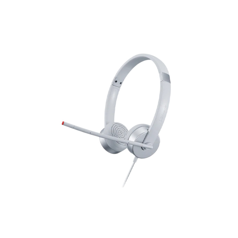 אוזניות קשת Lenovo 100 Stereo – חיבור 3.5 מ״מ, דרייבר 30 מ״מ, מיקרופון – תמונה 4