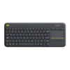 מקלדת אלחוטית Logitech K400 Plus Touch שחורה עם לוח מגע 10m טווח סוללה 18 חודשים באחריות יבואן רשמי
