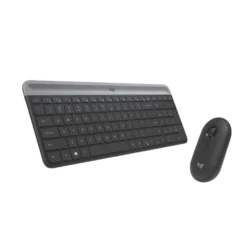 מקלדת ועכבר אלחוטי Logitech MK470 דק אופטי 1000dpi 36 חודשי סוללה באחריות יבואן רשמי