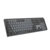 מקלדת אלחוטית מכנית Logitech MX Mechanical Mini Low Profile כחולה Bluetooth USB-C סוללה 15 ימים באחריות יבואן רשמי