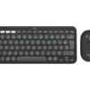 סט מקלדת ועכבר אלחוטי Logitech Pebble 2 COMBO K380S M350S Bluetooth גרפיט, 36 חודשי סוללה, באחריות יבואן רשמי