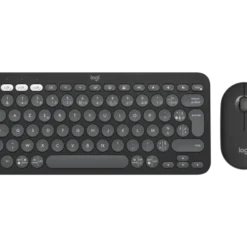 סט מקלדת ועכבר אלחוטי Logitech Pebble 2 COMBO K380S M350S Bluetooth גרפיט, 36 חודשי סוללה, באחריות יבואן רשמי