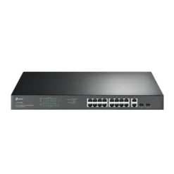 מתג רשת TP-Link 16 יציאות PoE+ 250W עם 2 יציאות SFP באחריות יבואן רשמי
