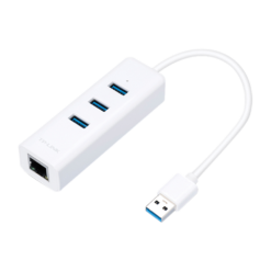 כרטיס רשת USB 3.0 Tp-link UE330 מתאם Gigabit Ethernet 3 יציאות USB באחריות יבואן רשמי