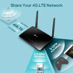 נתב סלולרי TP-LINK Archer MR400 AC1200 Dual Band 4G LTE עם תמיכה ב-64 מכשירים באחריות יבואן רשמי לשלוש שנים