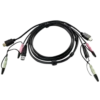 כבל KVM ATEN USB HDMI עם אודיו 1.8 מטר באחריות יבואן רשמי