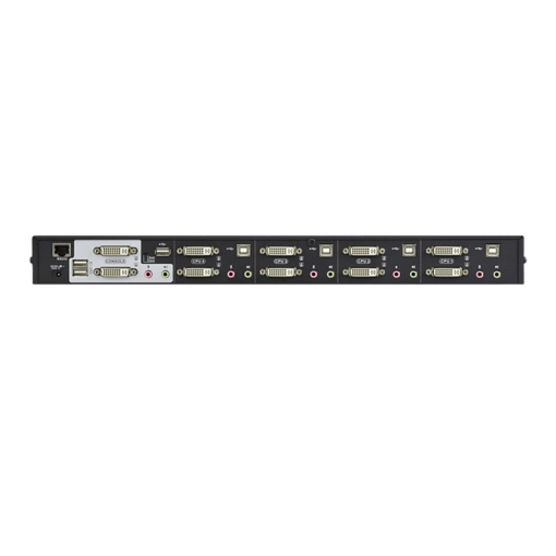 ממתג KVM ATEN 4 יציאות DVI כפול מסך USB אודיו CS1644A באחריות יבואן רשמי