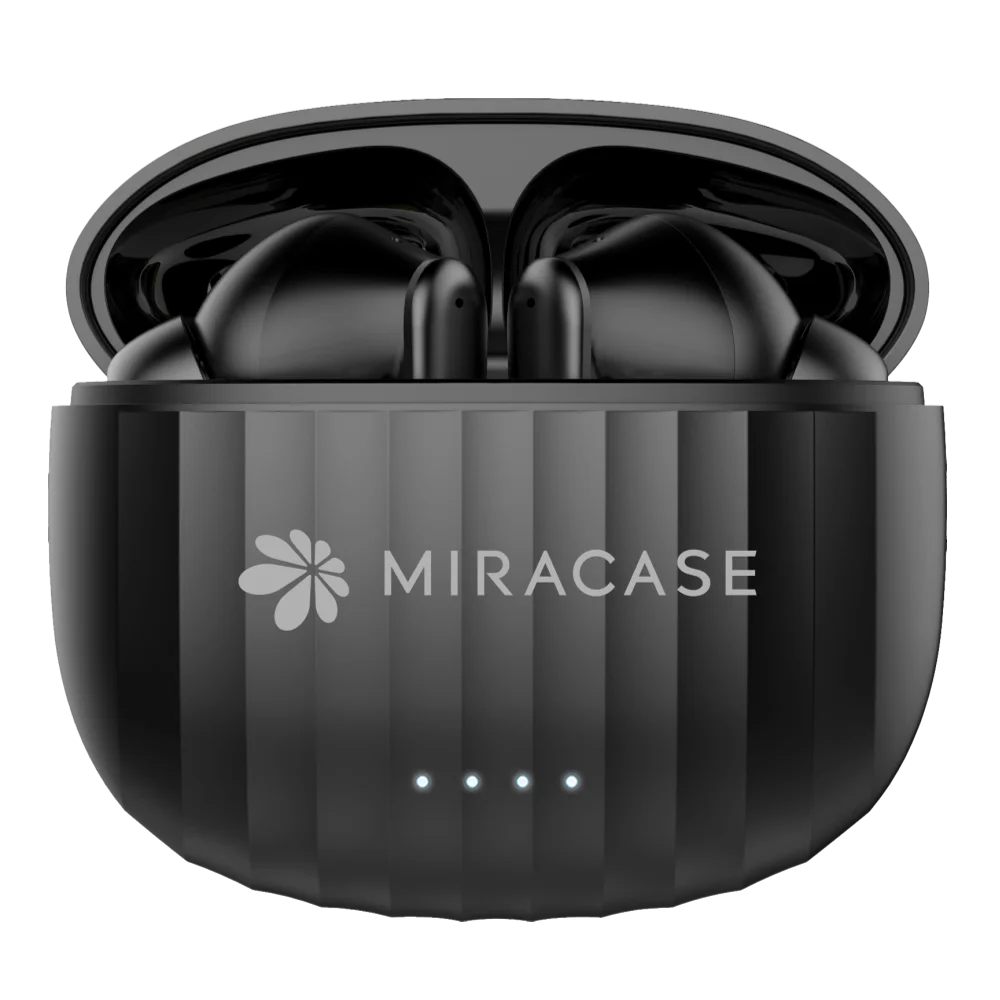 אוזניות אלחוטיות MIRACASE MTWS150 – דרייברים 13 מ"מ – 2 מיקרופונים ENC – 5 שעות נגינה – בקרת מגע