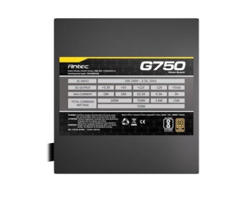 ⁦ספק כוח ANTEC ATOM G750 120MM Silent Fan Semi-Modular 80Plus Gold⁩ – תמונה ⁦4⁩