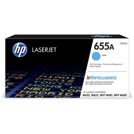 טונר HP ציאן 655A למדפסות Color LaserJet Enterprise M681 ו-M682 באחריות יבואן רשמי