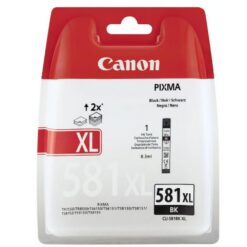 מילוי דיו קנון שחור CLI581XLBK XL גדול במיוחד למדפסות PIXMA באחריות יבואן רשמי