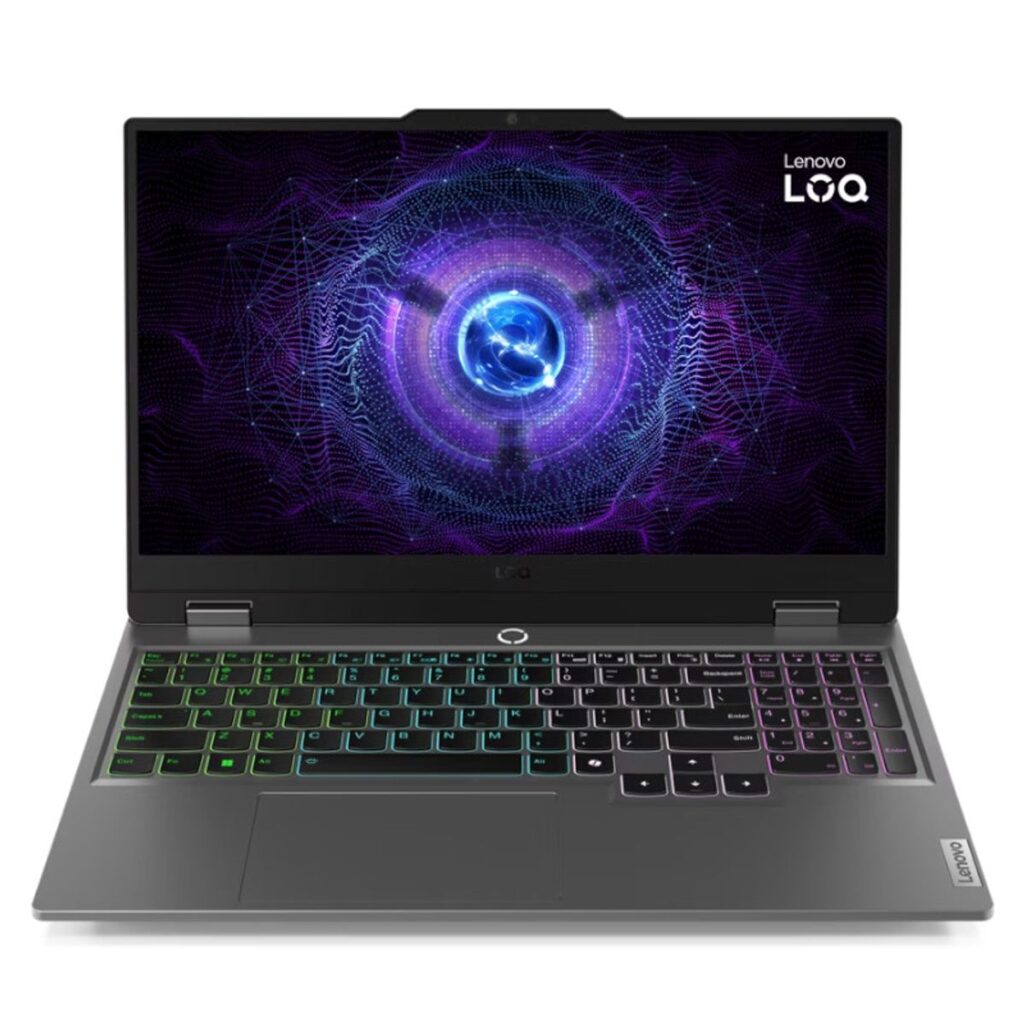 מחשב נייד גיימינג Lenovo LOQ 15 – Intel Core i5-12450HX – 24GB DDR5 – 512GB SSD – RTX 3050 6GB – מסך 15.6 אינץ' FHD 144Hz – Windows 11