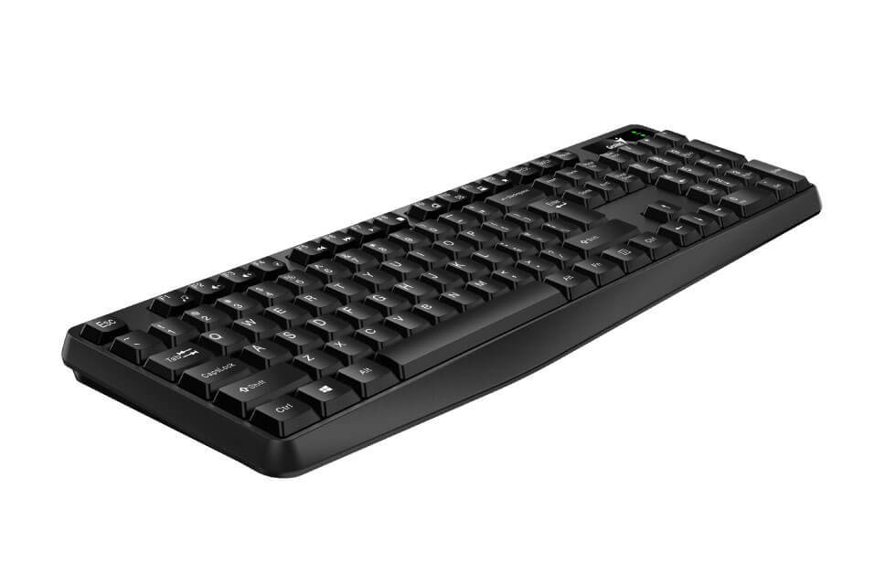 מקלדת Genius KB-117 USB שחורה 3 שפות ערבית עמידה למים באחריות יבואן רשמי – תמונה 2