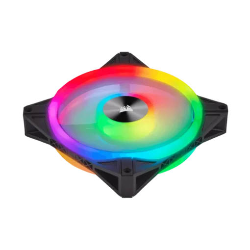 מאוורר CORSAIR iCUE QL140 RGB 140 מ"מ שחור עם תאורת LED דינמית PWM 1250 סל"ד באחריות יבואן רשמי