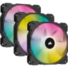 מאווררים CORSAIR SP120 RGB ELITE 3 יחידות 120 מ"מ עם תאורת RGB ובקר שליטה, מהירות 400-1500 סל"ד, באחריות יבואן רשמי לשנתיים