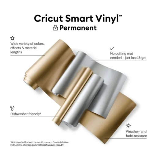 ⁦נייר הדבקה ויניל לבן CRICUT 6.4x33 ס"מ להסרה קל, תואם MAKER 3 ו-EXPLORE 3, באחריות יבואן רשמי⁩ – תמונה ⁦2⁩