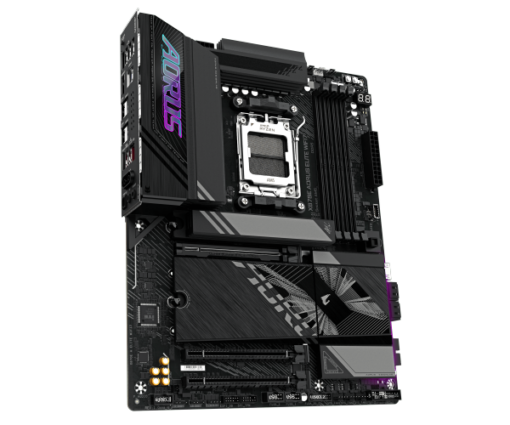 ⁦לוח אם Gigabyte X870E AORUS ELITE WIFI7 ATX AM5 DDR5 8200MHz תומך AMD Ryzen 7000/8000/9000 עם 4 חריצי זכרון, PCIE 5.0, 6 חיבורי SATA, WIFI 7, בלוטות 5.4, באחריות יבואן רשמי לשלוש שנים⁩ – תמונה ⁦3⁩