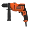 מקדחה פטישון חשמלית BLACK&DECKER 500W עם מנוע חזק 2800 סל"ד באחריות יבואן רשמי לשנתיים