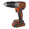 מקדחת פטיש אלחוטית BLACK&DECKER 18V עם 20 אביזרים, מהירות כפולה, תאורת LED ומצמד 11 מצבים באחריות יבואן רשמי